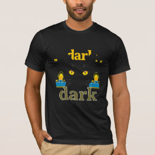 Camiseta gráfica de ojos de gato oscuro Guardian