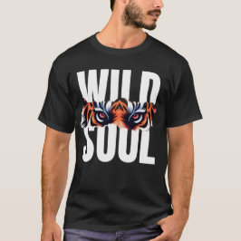 Camiseta gráfica de ojos de tigre de alma salvaje 