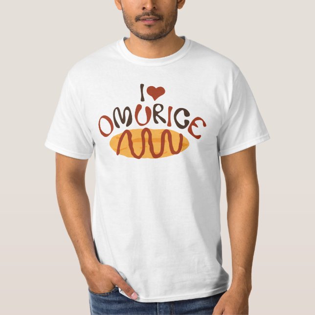 Camiseta gráfica de Omurice de corazón (Anverso)