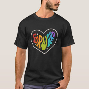 Camiseta Gráfica de orgullo hacia adelante en arcoiris LGBT
