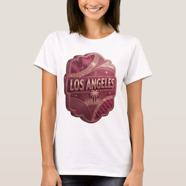 Camiseta gráfica de oro Sharp LOS ANGELES (Anverso)
