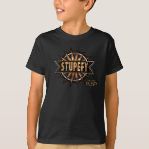 Camiseta Gráfica de ortografía con estupidez de oro y negro