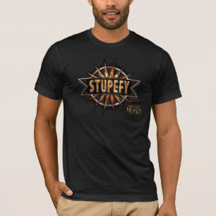 Camiseta Gráfica de ortografía con estupidez de oro y negro
