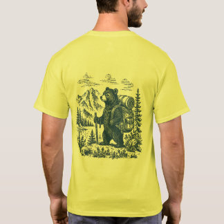 Camiseta gráfica de oso de senderismo vintage