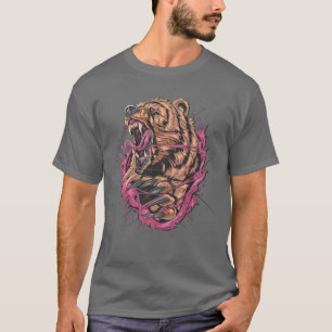 Camiseta gráfica de Oso Rugiente