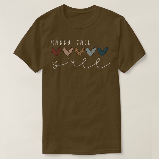 Camiseta Gráfica de otoño de 2014 de Happy Fall Yall (Diseño del anverso)