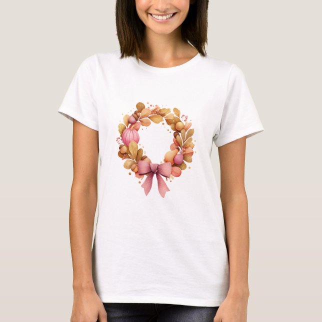 Camiseta Gráfica De Otoño De Wreath - Tee De Acció (Anverso)