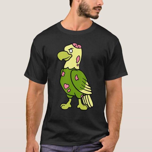 Camiseta Gráfica de pájaro animal de Eagle Zombie Halloween (Anverso)