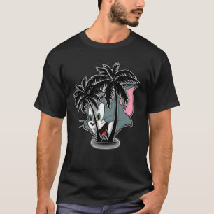 Camiseta gráfica de palma de verano del gato Tom g