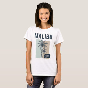 Camiseta gráfica de palmera de la playa de Malibú