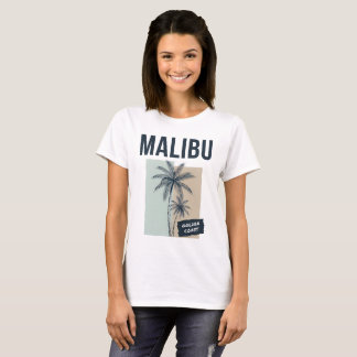 Camiseta gráfica de palmera de la playa de Malibú