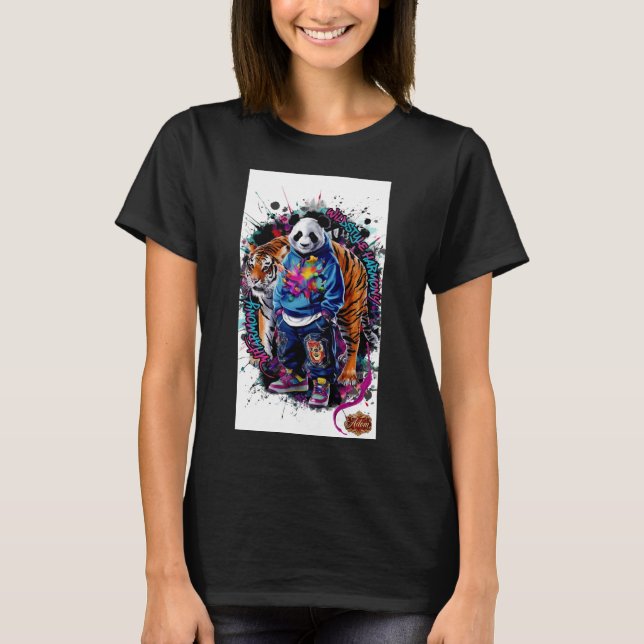 Camiseta gráfica de panda artístico de ADOM (Anverso)