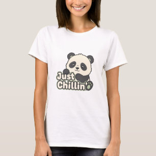 Camiseta gráfica de panda kawaii linda de colores 
