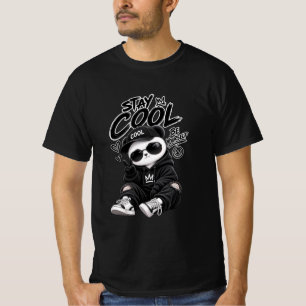 Camiseta gráfica de panda lindo mantén la calma