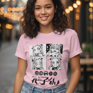 Camiseta gráfica de panel de anime y manga para ni