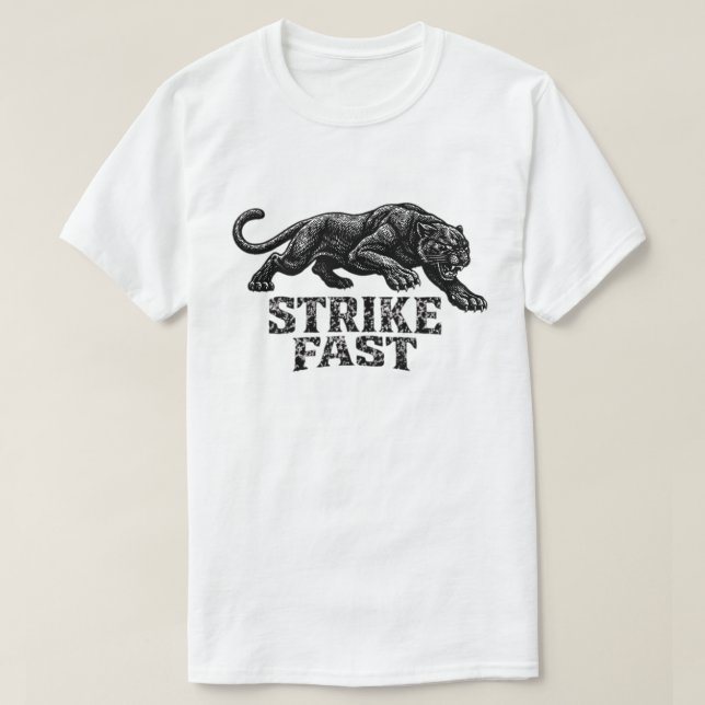 Camiseta gráfica de pantera “Golpea rápido” – Fero (Diseño del anverso)