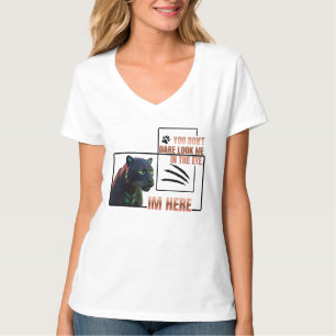 Camiseta Gráfica de Pantera Negra "Estoy Aquí"
