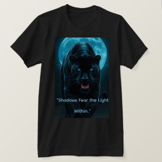 Camiseta gráfica de pantera negra neón azul eléctr