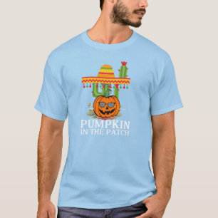 Camiseta gráfica de parche de calabaza