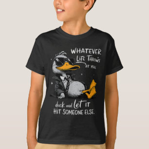 Camiseta Gráfica de pato divertida Tees hombres mujeres reg