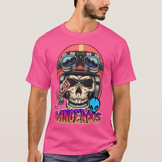 Camiseta Gráfica De Peligroso Pasajero De Calavera (Anverso)