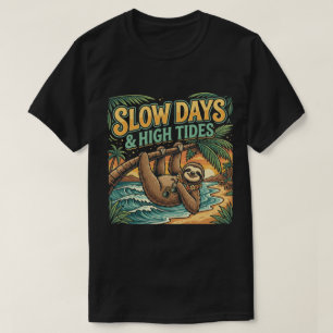 Camiseta gráfica de perezoso divertido de Palm Bea