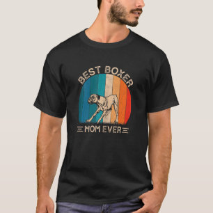 Camiseta Gráfica De Perro De Boxer Retro Para Mamá Mejor Ev