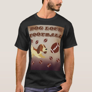 Camiseta Gráfica de perro de fútbol masculino de juguete