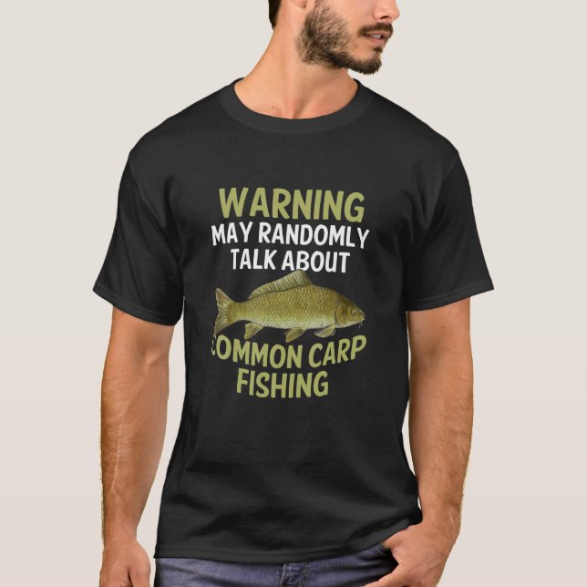 Camiseta Gráfica de pesca de carpa común divertida de agua  (Anverso)