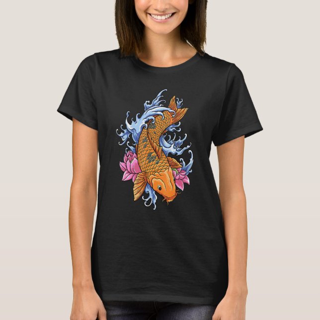 Camiseta gráfica de pez carpa koi (Anverso)