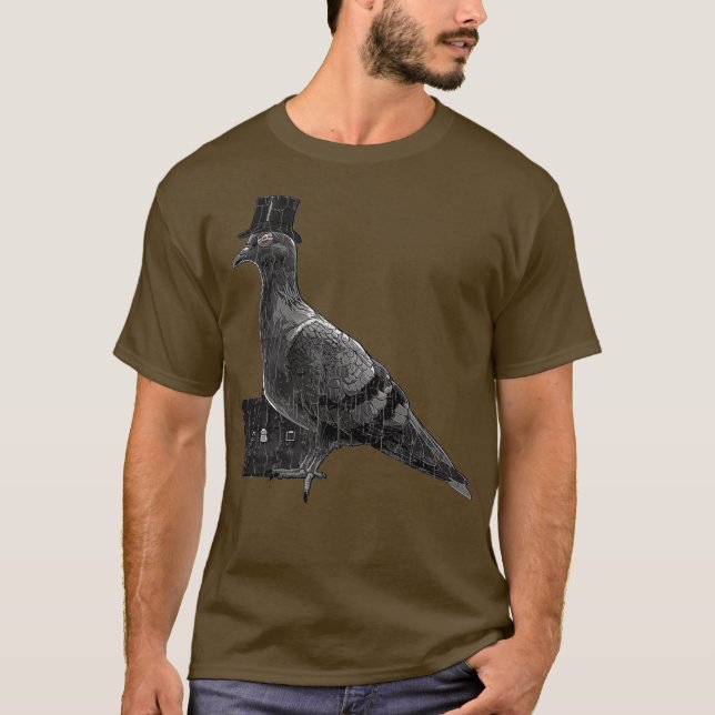 Camiseta Gráfica de pichón para turistas divertidos con ama (Anverso)