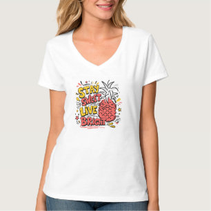 Camiseta gráfica de piña tropical linda