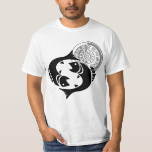 Camiseta Gráfica de Pisos de Estilo Griego con Zodiaco de P