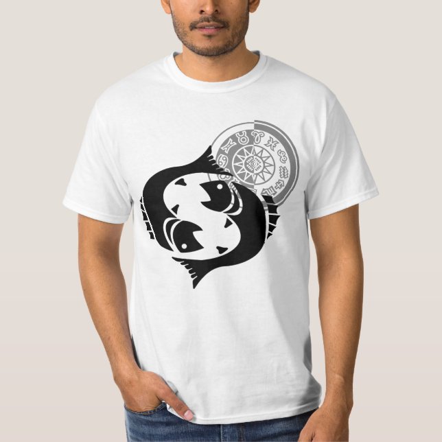 Camiseta Gráfica de Pisos de Estilo Griego con Zodiaco de P (Anverso)