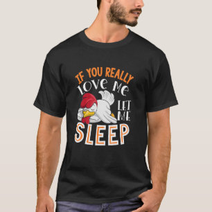 Camiseta Gráfica de pollo durmiente para hombres de pollo