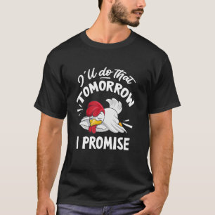 Camiseta Gráfica de pollo durmiente para hombres de pollo
