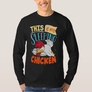 Camiseta Gráfica de pollo durmiente para hombres de pollo