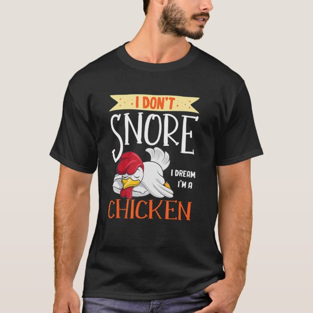 Camiseta Gráfica de pollo durmiente para hombres de pollo (Anverso)