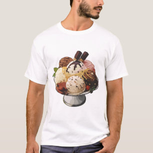 Camiseta gráfica de postre colorido