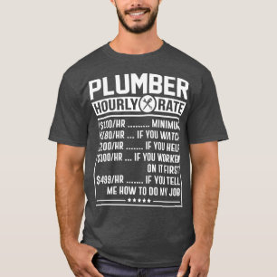 Camiseta Gráfica de precios de mano de obra por hora de plo