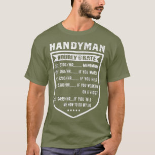 Camiseta Gráfica de precios de mano de obra por hora divert