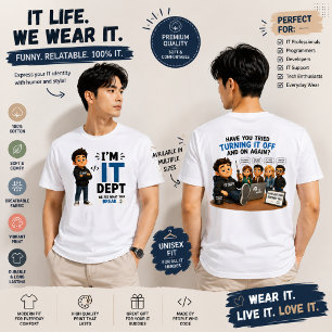 Camiseta gráfica de programador y soporte técnico