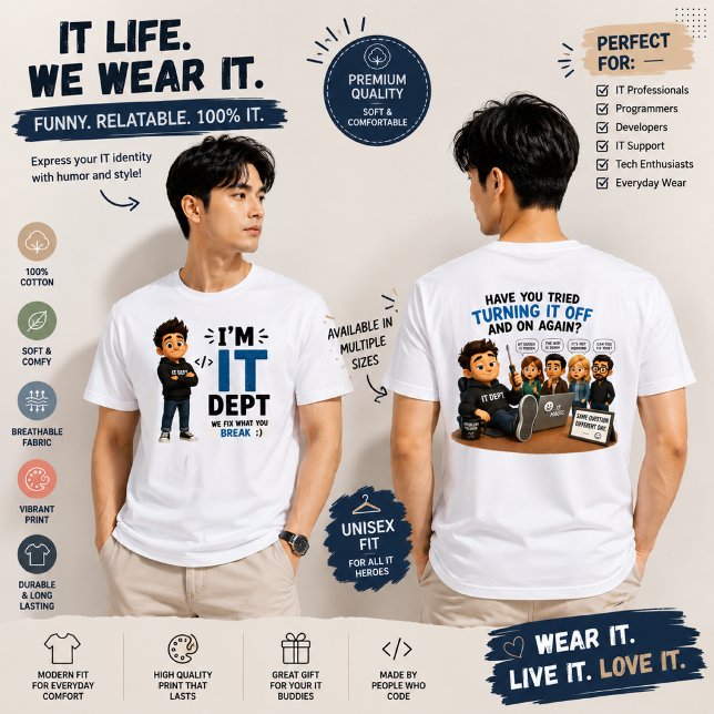 Camiseta gráfica de programador y soporte técnico (Subido por el creador)