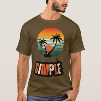 Camiseta gráfica de puesta de sol con palmera vint