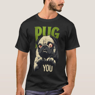 Camiseta gráfica de pug con actitud retro