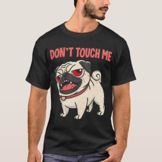 Camiseta Gráfica de Pug enojado al estilo Pop Art - "No me 