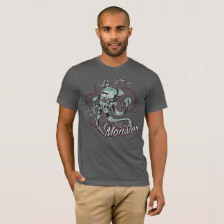 Camiseta gráfica de pulpo vintage del monstruo mar