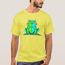 Camiseta gráfica de rana geométrica de origami mod
