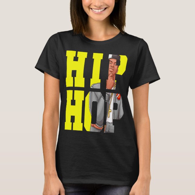 Camiseta Gráfica de rap de hip hop (Anverso)