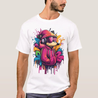 Camiseta gráfica de ratón inteligente